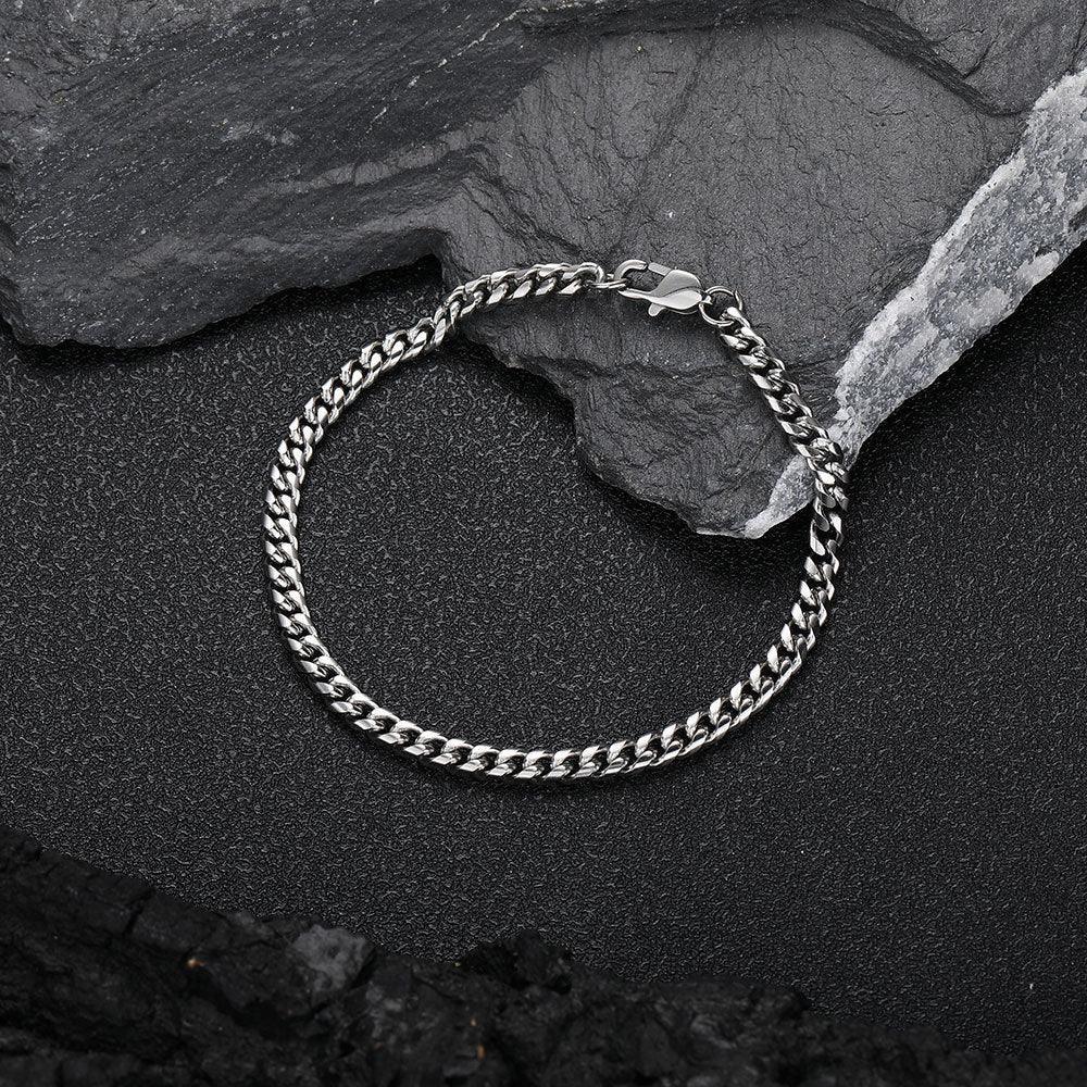 Cuban Link Bracelet with Box Clasp for Men | Caratix Jewelry - CaratixJewelry